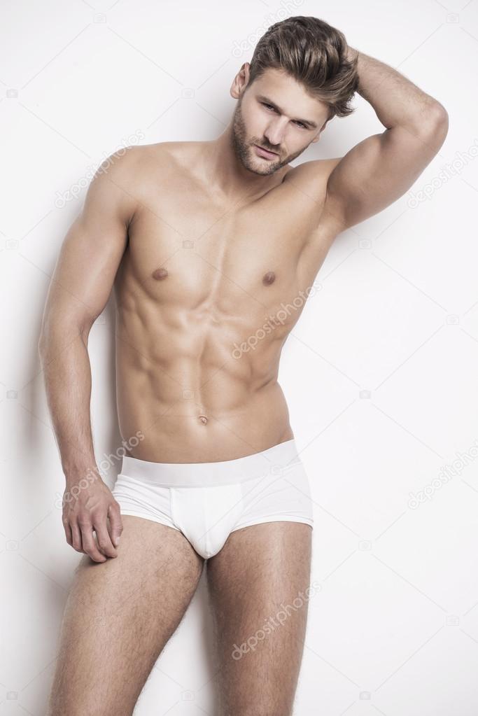 Handsome man in underwear
