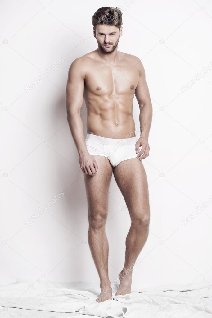 Handsome man in underwear