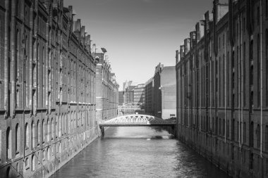 Speicherstadt Hamburg - schwarz/weiss