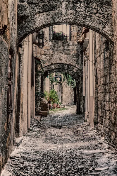 Eski kasabadaki sokak