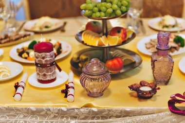 lüks iç tabloları Ziyafet için servis.