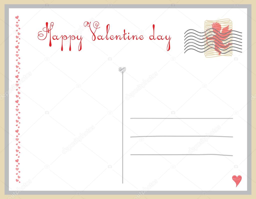 postcard on Valentine's day.