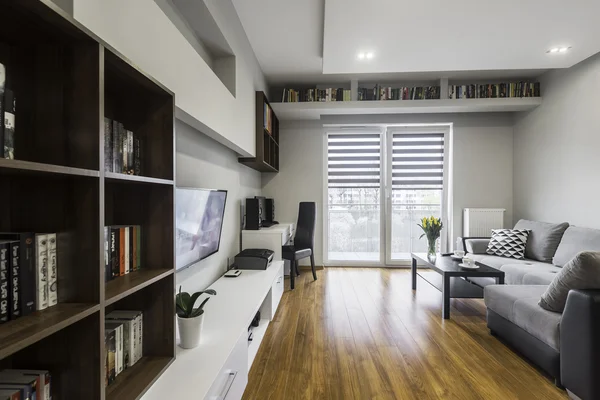 Apartamento con libros — Foto de Stock