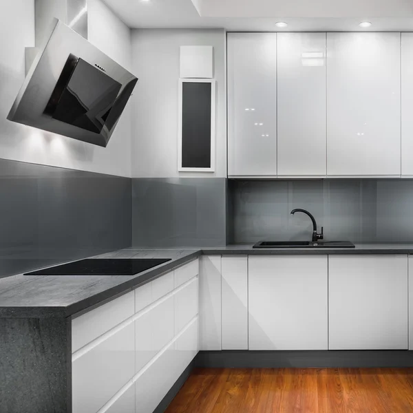 Steel hood in kitchen — Stock Photo, Image