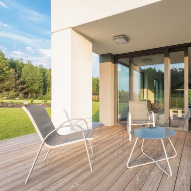 Veranda modern Villa