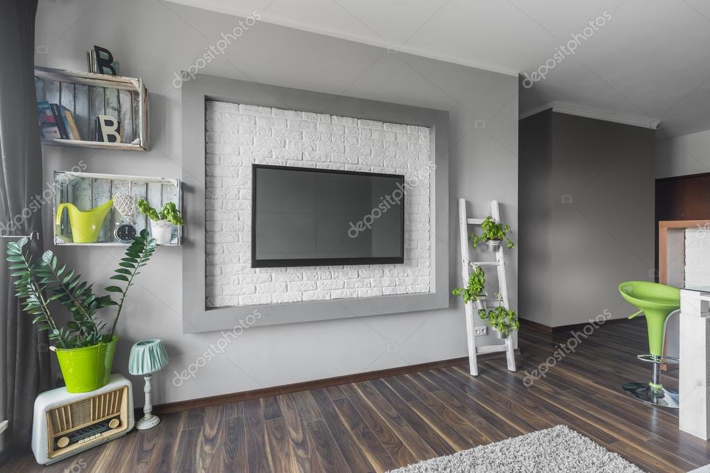 A nagy tv a nappaliban — stock fotó © in4mal #116578198