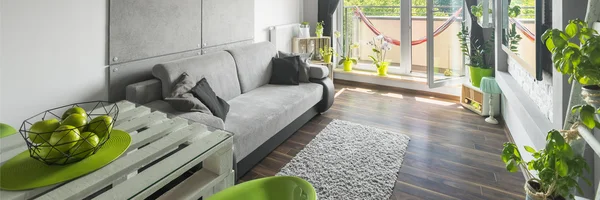 Stilvolles Sofa im Wohnzimmer — Stockfoto