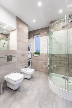 Fonksiyonel parlak banyo fikir