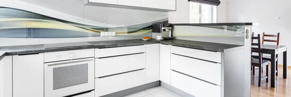 White furniture in kitchen — Stock Photo, Image