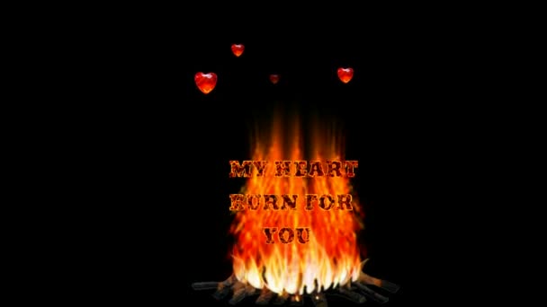 Moje serce Burn dla Ciebie — Wideo stockowe