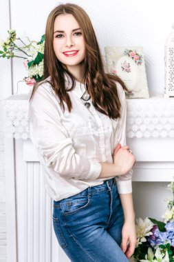 İç stüdyo poz kız