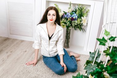 İç stüdyo poz kız