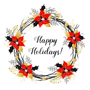 Noel çelengi, mutlu bayramlar.