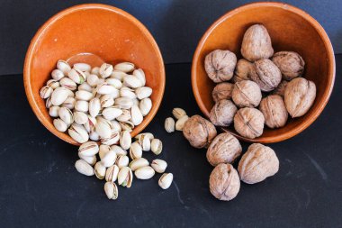 Kurutulmuş meyve vejetaryen yemeği.