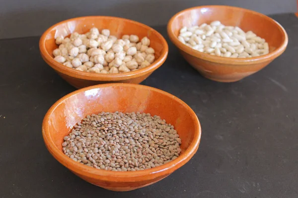 Garbanzos Lentejas Frijoles Detalle —  Fotos de Stock