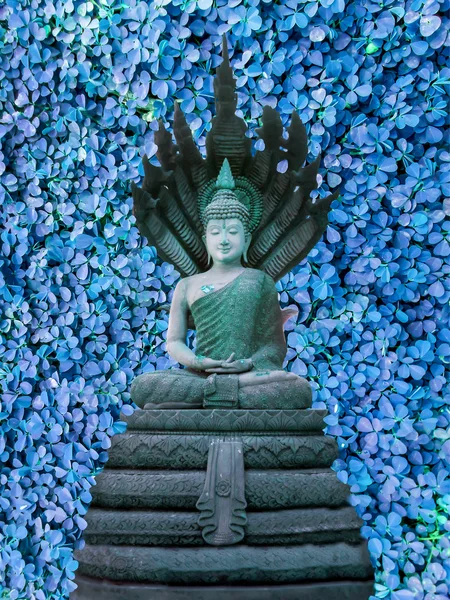 Buddha Naga blu trifoglio sfondo — Foto Stock