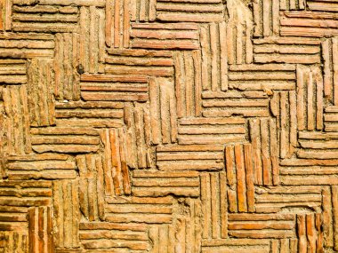 Antik tuğla duvar ışık ve gölge arka plan