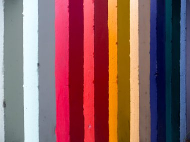 Gökkuşağı duvar yedi renk 