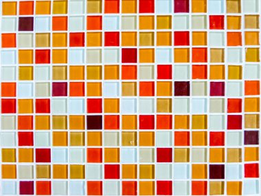 Mozaik duvar karo lav sıcak rengi portre