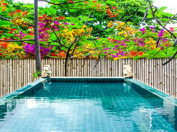 Spa onsen piscine fleur colorée — Photo
