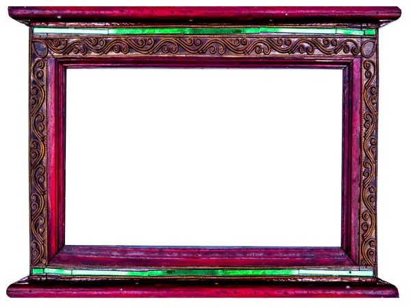 Frame of picture made by wood and border decor vintage — Stock Photo, Image