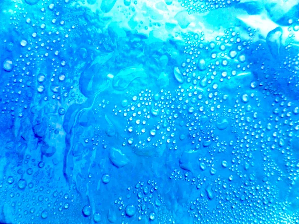 Air bubble and drops water in pool — Stock Photo, Image