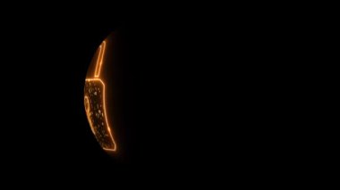 Küresel güvenlik dijital kilidi kırmızı sosyal medya ikonu patlayıcı altın para birimi lüks hareket teknolojisi büyük veri konsepti Malware 'i korumak ve paranızı korumak için yedekleyin