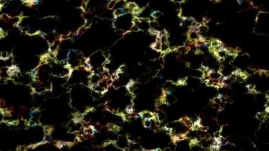 4K yağmur damlası kireç altından yıldırımlar parlak mineral dokusunu siyah mermerde kırıyor