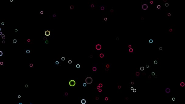 Waas en bokeh kleurrijke lichte bubbels beweging effect, meer bubbels rode toon — Stockvideo