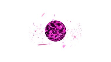 Milyonlarca pembe sakura yaprağı lüks granit top taşlarının etrafında uçuşuyor.