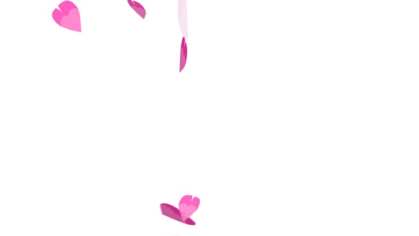 Розовые листья сакуры медленно падают кружится и выцветает фон для баннера и рекламы — стоковое видео