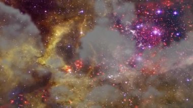 Rosette nebulası gecenin karanlığında siluet bulutu geri hareket ediyor.