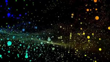 Fütürist soyut gökkuşağı dalga boyu top salınımı, görselleştirme dalgası teknolojisi dijital yüzey