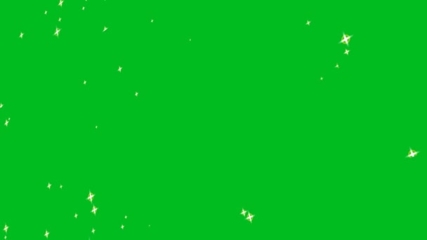 Flou argent étoile or rayon volant fondu abstrait mouvement scintillant particules sur fond d'écran vert — Video