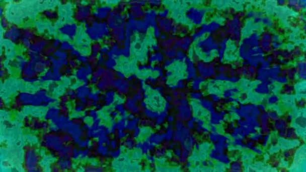 Algas oscuras profundo océano rayo verde y azul color superficie lenta caída abajo abstracta pared azulejo movimiento fondo — Vídeos de Stock