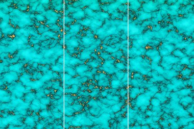 Altın mineral granit ve mavi okyanus mermer lüks iç plan