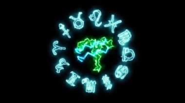Zodiac dairesi renk değiştirerek burç işaretine dönüşür ve yanıp söner. Hem görünür hem de solar. Son olarak kırmızı kenarda 12 işareti göster