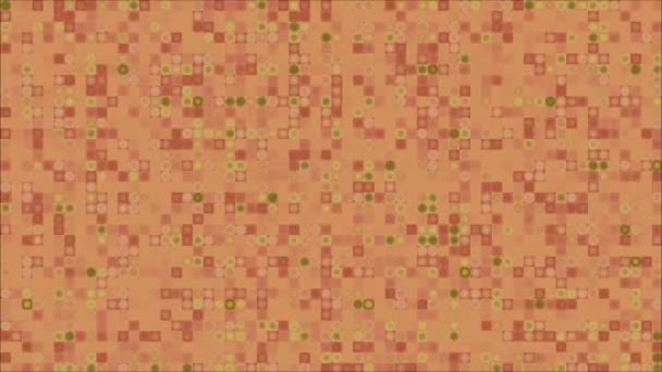 Visualisering våg teknik digital yta bakgrund, animation abstrakt guld ton fyrkantiga ljuspartiklar mönster vågform svängning — Stockvideo