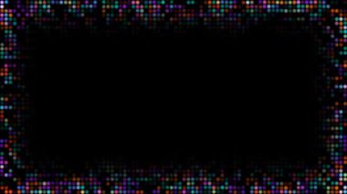 görselleştirme dalgası teknolojisi dijital arka plan animasyonu soyut kırmızı turuncu sarı menekşe su mavi nokta ışık parçacıkları orta çerçevede fotokopi alanı ile dalga biçimi salınımı