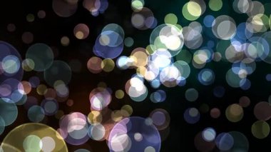 gökkuşağı pastel baloncuk ilahi boyut bokeh bulanık koyu ekran arkaplan