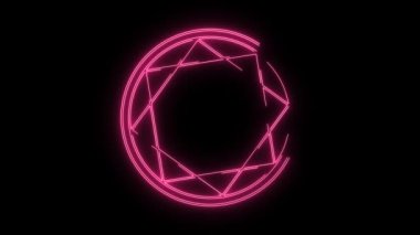 Sihirli çember döner ve lazer ışığı sihirli yıldız yavaşça belirir ve döner ve sonunda durur.