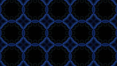 Koyu kaleydoskop yansıma arkaplanındaki gri top ve mavi fasulye şekli