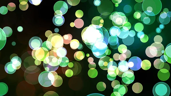 Färgglada Blå Grönt Ljus Bubbla Gudomlig Dimension Bokeh Oskärpa Avvikande — Stockfoto