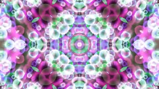 Abstrakte Kunst Reflexion Blumen Luxus Fantasie Muster Textur Hintergrund, dunkle Dimension Zeitlupe — Stockvideo