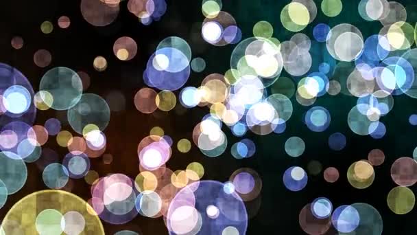 Dynamic twist block rainbow bubble divine dimension bokeh blur absract dark screen background — Stock video