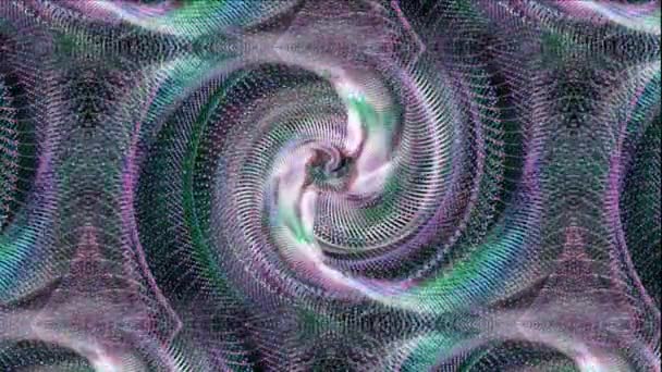 Snurra reflektion partiklar boll kakel abstrakt mönster bakgrund — Stockvideo