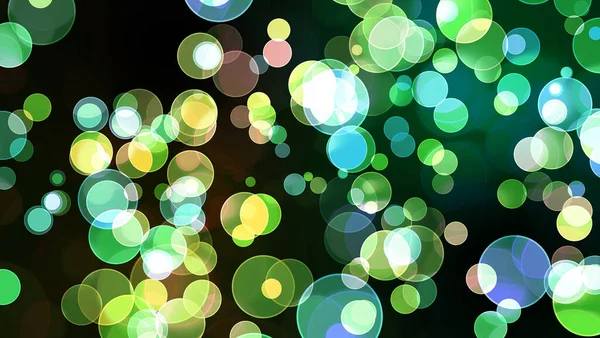 Kleurrijke Blauw Groen Licht Zeepbel Goddelijke Dimensie Bokeh Vervagen Afwezig — Stockfoto