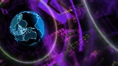 Büyük veri ve matris çokgen arkaplanı için dijital dünya holografik süreci ve analizi olan kuantum bilgisayar boyutu dijital halka geleceksel teknolojisi