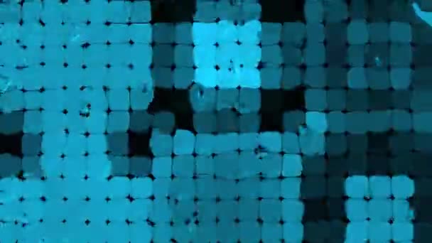 추상적 인 직사각 형 아쿠아 톤 효과 물 웨이브 표면 운동 배경 — 비디오