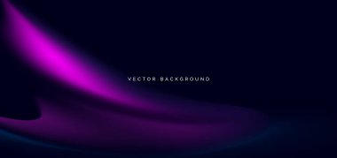 Koyu arkaplanda pembe gradyan. Pankart, broşür ve sunum kullanırsın. Vektör illüstrasyonu